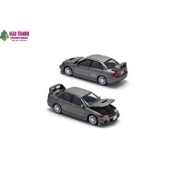 Pop Race 1/64 Scale - MITSUBISHI LANCER EVOLUTION IV DARK GREY - PRE-ORDER