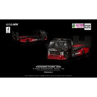 Pop Race 1/64 - PANDEM FUSO 300 FLATBED TRANSPORTER ADVAN - PRE-ORDER
