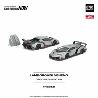 Pop Race 1/64 - LAMBORGHINI VENENO GRIGIO METALLURO (NEW TOOLING) - PRE-ORDER