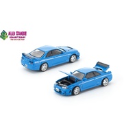 Pop Race 1/64 - Skyline R33 GT-R Nismo 400R Open-Hood, Visible Engine Championship Blue - (US Special Blister Pack Edition) - PRE-ORDER