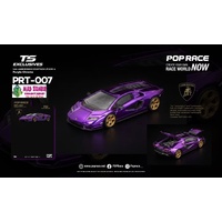 Pop Race 1/64 - Lamborghini Countach LPI 800-4 Purple Chrome (TS Exclusive) - PRE-ORDER