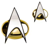 Star Trek Next Generation Communicator Badge and Pin Set