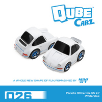 MINI GT Qube Carz - Porsche 911 Carrera RS 2.7 White/Blue / Blister packaging - PRE ORDER