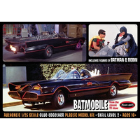 1:25 TV Batman Batmobile 1966 with Batman & Robin Figures Snap Model Kit