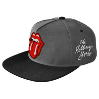 Rolling Stones Grey Flat-Peak Cap Dark Grey Baseball Hat with Snapback