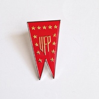 Star Trek Classic TV Series UFP Red Banner Enamel Metal Pin