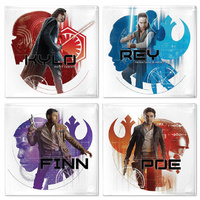 Star WarsL Resistance 4 Glass Coasters