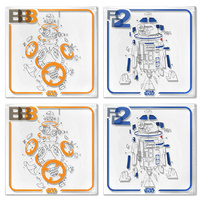 Star Wars: BB8 & R2D2 4 Glass Coasters