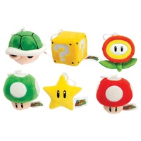 Super Mario Bag Clips - Plush Keyring - Random Selection
