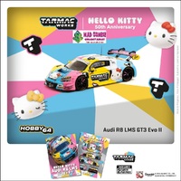 Tarmac Works Hobby 64 - Audi R8 LMS GT3 Evo II Macau GT Cup - FIA GT World Cup 2023 - Race Version Uno Racing Adderly Fong (Model Car + Trading Cards
