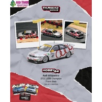 Tarmac Works Hobby 64 - Audi A4 quattro BTCC 1996 Champion Frank Biela Model Car + Trading Cards Combo Set - (PRE-ORDER)
