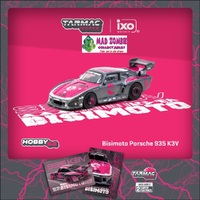 Tarmac Works Hobby 64 1/64 Scale - Bisimoto Porsche 935 K3V Model Car + Trading Cards Combo Set (PRE-ORDER)
