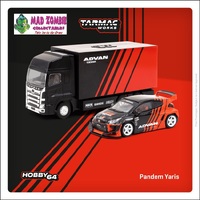 Tarmac Works Hobby 64 - Pandem Yaris ADVAN With Truck Packaging