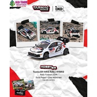 Tarmac Works Hobby 64 -  Toyota GR YARIS Rally1 HYBRID Rally Finland 2024 Sami Pajari / Enni Mälkönen Model Car + Trading Cards Combo - (PRE-ORDER)