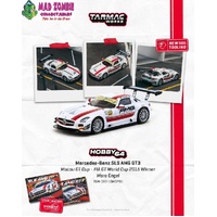 Tarmac Works Hobby 64 - Mercedes-Benz SLS AMG GT3 Macau GT Cup - FIA GT World Cup 2015 Winner Maro Engel Model Car + Trading Cards Combo - (PRE-ORDER)