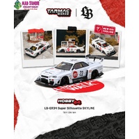 Tarmac Works Hobby 64 - LB-ER34 Super Silhouette SKYLINE White - (PRE-ORDER)