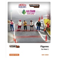 Tarmac Works Parts 64 American Diorama - Figures Car Meet 1