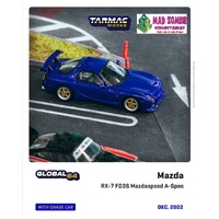 Tarmac Works Global 64 - Mazda RX-7 FD3S Mazda speed A-Spec Innocent Blue Mica