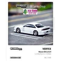 Tarmac Works Global 64 - Nissan Silvia S14 White Lamley Special Edition