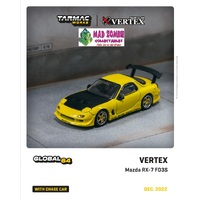 Tarmac Works Global 64 - Vertex Mazda RX-7 FD3S  Yellow Metallic