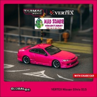 Tarmac Works Global 64 - VERTEX Nissan Silvia (S15) Pink Metallic