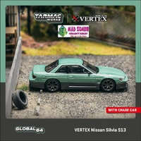 Tarmac Works 1:64 Global 64 - VERTEX Nissan Silvia S13 Green / Grey