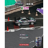 Tarmac Works Global 64 - HKS Toyota GR86 Grey (Oil Can Included) - (PRE-ORDER)