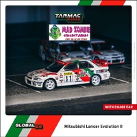 Tarmac Works Global 64 - Mitsubishi Lancer Evolution II Rallye Monte-Carlo 1995 T. Mäkinen / S. Harjanne