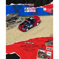 Tarmac Works Global 64 - Mitsubishi Lancer Evolution III China Rally 1998 Yoshihiro Kataoka / Satoshi Hayashi (Possible Chase Supplied) - (PRE-ORDER)