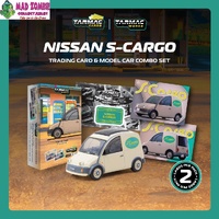Tarmac Works Global 64 - Nissan S-Cargo Presentation Model Car + Trading Cards Combo Set - (PRE-ORDER)