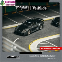 Tarmac Works Global 64 -Mazda RX-7 VeilSide Fortune7 Grey metallic / Black - (PRE-ORDER)
