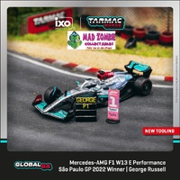 Tarmac Works 1:64 Global 64 - Mercedes-AMG F1 W13 E Performance Sao Paulo Grand Prix 2022 Winner – George Russell