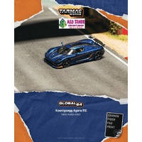 Tarmac Works Global 64 - Koenigsegg Agera RS Dark Blue Carbon Fiber / Orange Accents - (PRE-ORDER)
