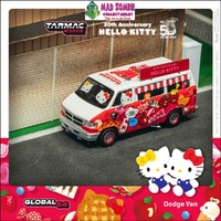 Tarmac Works Global 64 1/64 Scale - Dodge Van Hello Kitty Food Truck
