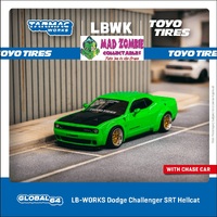 Tarmac Works Global 64 - LB-WORKS Dodge Challenger SRT Hellcat Green Metallic