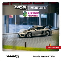 Tarmac Works x Schuco Collab 64 - Porsche Cayman GT4 RS GT Silver Metallic
