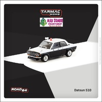 Tarmac Works Hobby 64 1/64 Scale - Datsun 510 Police Car (PRE-ORDER)