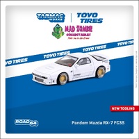 Tarmac Works Road 64 1/64 - Pandem Mazda RX7 FC3S Toyo Tires – White