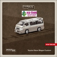 Tarmac Works Hobby 64 - Toyota Hiace Wagon Custom Silver / Brown 