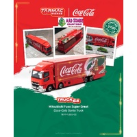 Tarmac Works Hobby 64 - Mitsubishi Fuso Super Great Coca-Cola Santa Truck - (PRE-ORDER)