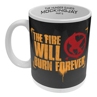 The World of Hunger Games Mockingjay Part 2 The Fire Will Burn Forever Coffee Mug