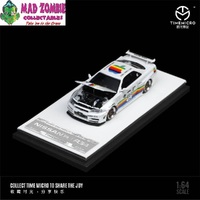 Time Micro 1/64 Scale - Nissan Skyline GTR R34 White Apple