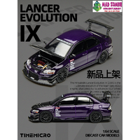 Time Micro 1/64 - Mitsubishi EVO 9 Lancer EVOLUTION IX Metallic Purple Open-Bonnet Edition - PRE-ORDER