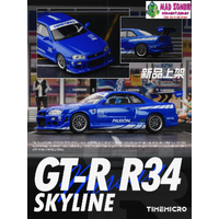 Time Micro 1/64 - Skyline GT-R R34 “Passion” Blue - PRE-ORDER