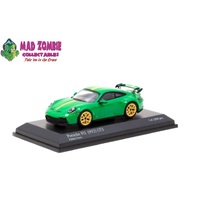 Tarmac Works x Minichamps Collab 1/64 - Python Green Porsche 911 (992) GT3 Mini Champs (Limited to 1200 Pieces World Wide)