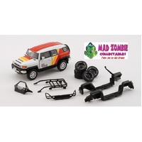 BM Creations 1:64 Scale -Toyota FJ Cruiser White with sticker (RHD) and Accessory Pack