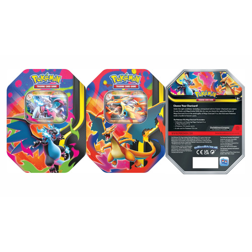 Pokemon TCG Mega Charizard ex Tins