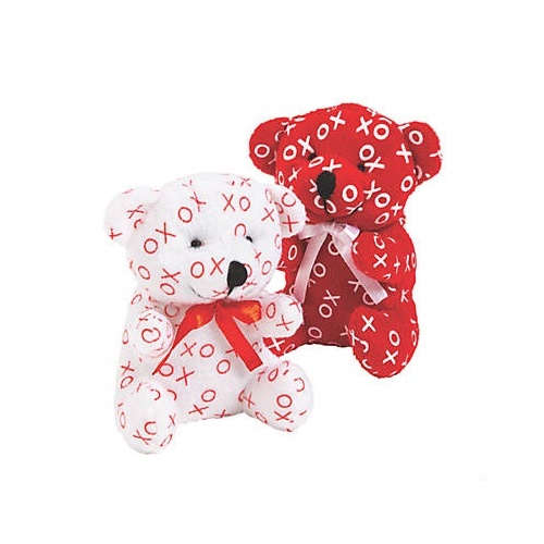 Mini Hugs & Kisses Stuffed Bear - Valentine's Day - White