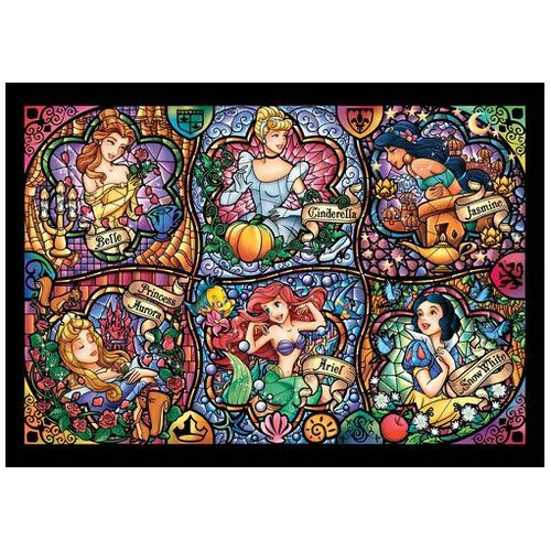 Tenyo Puzzle Disney Brilliant Princess Stained Glass Puzzle 500 pieces