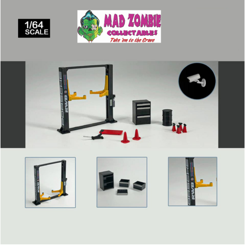 G-FANS - 1:64 Scale - RWB Porsche Hoist and Tools set